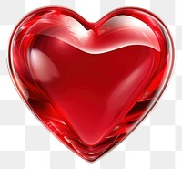 PNG  Glossy red heart illustration