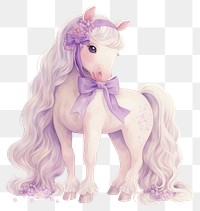 PNG Purple coquette pony person animal mammal.