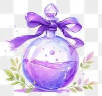 PNG Purple coquette potion bottle art cosmetics graphics.