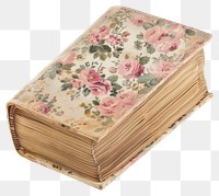 PNG  Vintage floral-covered old book