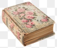 PNG  Vintage floral hardcover book