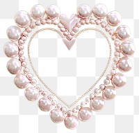 PNG  Elegant pearl heart frame