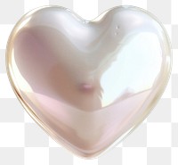 PNG  Glossy pearl heart shape