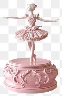 PNG  Elegant pink ballerina figurine