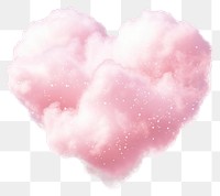 PNG  Pink heart-shaped fluffy cloud