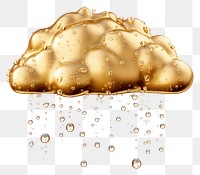 Golden cloud raining droplets