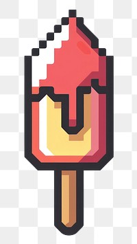 PNG Pixelated ice cream popsicle illustration