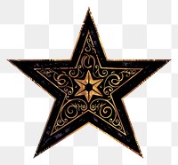 PNG Elegant ornate golden star illustration