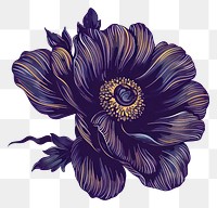 PNG Elegant purple floral illustration