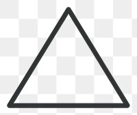 PNG Minimalist black triangle line art