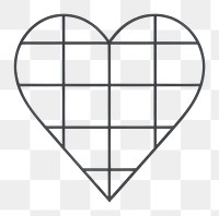 PNG Geometric heart wireframe illustration