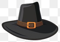 Classic black pilgrim hat illustration