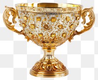 PNG  Elegant ornate golden trophy cup