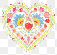 PNG Colorful floral heart illustration