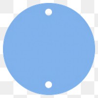 PNG Blue circular tag with holes