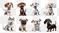 PNG cute 3d dog, transparent background