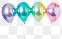 PNG Colorful shiny helium party balloons