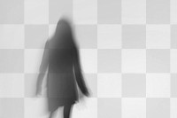 PNG  Mysterious blurred silhouette woman