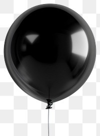 PNG  Black balloon on white background