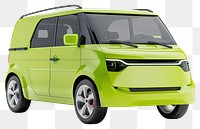 PNG Modern electric green van