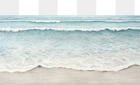 PNG  ocean waves illustration border, transparent background