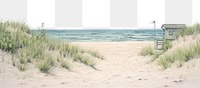 Beach landscape outdoors horizon. 