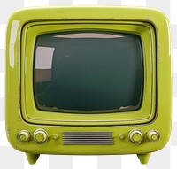 PNG Vintage green retro television set