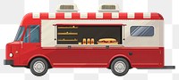 Red food truck illustration vector