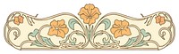 PNG Elegant floral decorative border illustration