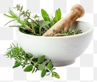 PNG Herbs in mortar bowl