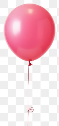 PNG Vibrant pink balloon floating alone