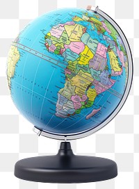 PNG Colorful world globe on stand