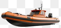 PNG Orange inflatable rescue boat image