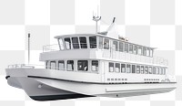 PNG Modern white passenger ferry