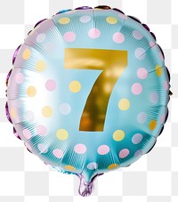 PNG  Colorful polka dot number balloon