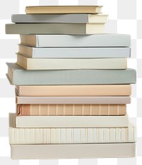 PNG Stacked pastel-colored hardcover books