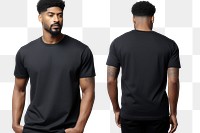 Blank black t-shirt mockup clothing apparel man.