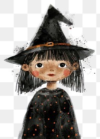 PNG  Cute Halloween witch illustration