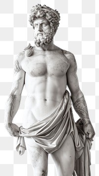 PNG Classical marble statue male figure