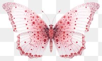 PNG Elegant pink butterfly illustration