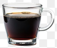 PNG Clear glass cup of coffee