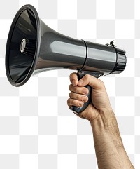 PNG Hand holding black megaphone