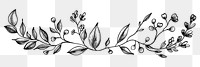 PNG Elegant botanical line art