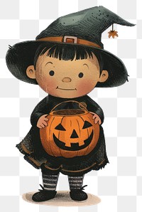 Cute Halloween witch illustration