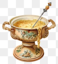 PNG Elegant cheese fondue illustration