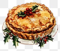 PNG Festive holiday pie illustration