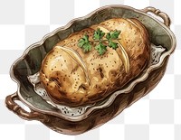 PNG Delicious baked potato illustration