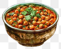 PNG Spicy chickpea curry in bowl