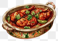 PNG Delicious chicken curry illustration