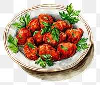 PNG Delicious meatballs with fresh herbs